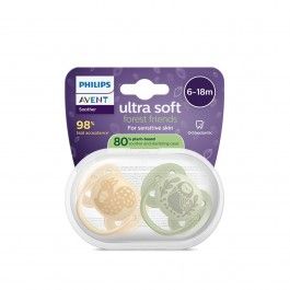 Philips Avent 2 Chupetas Silicone Ultra Soft 6-18M Azul/Verde