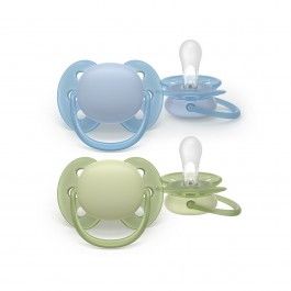 Philips Avent 2 Chupetas Eco UltSoft 0-6M Azul