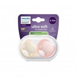 Philips Avent 2 Chupetas Eco UltSoft 0-6M Rosa