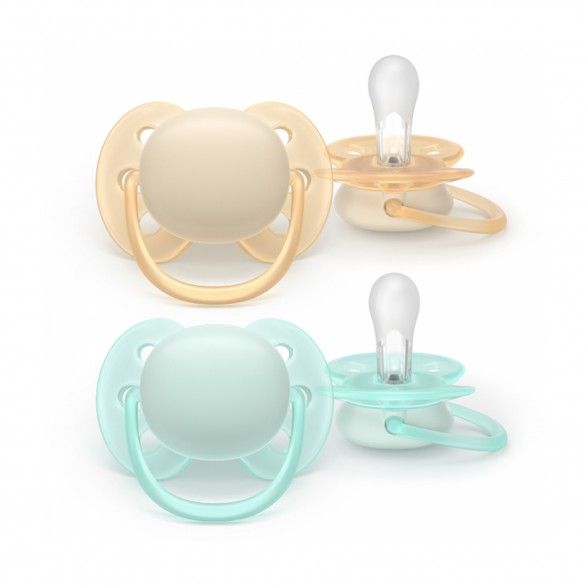 Philips Avent 2 Chupetas Silicone Ultra Macia 0-6 Meses Philips Avent 2 Chupetas Silicone Ultra Macia 0-6 Meses