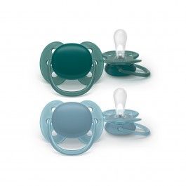Philips Avent 2 Chupetas Eco UltSoft 18M+ Azul