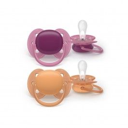 Philips Avent 2 Chupetas Eco UltSoft 18M+ Menina