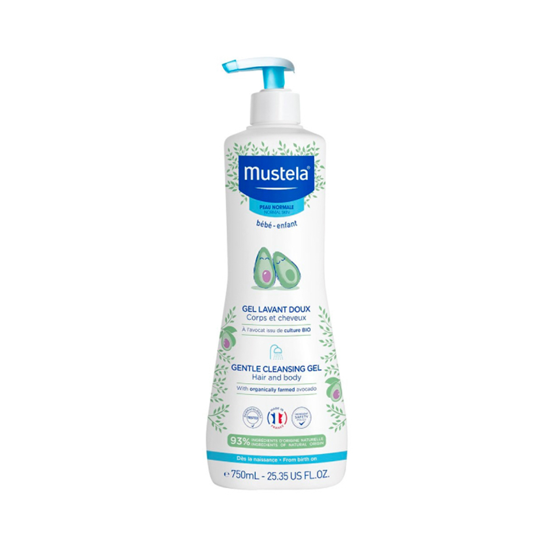 Mustela Bebé Pele Normal Gel Lavante Suave 750ml