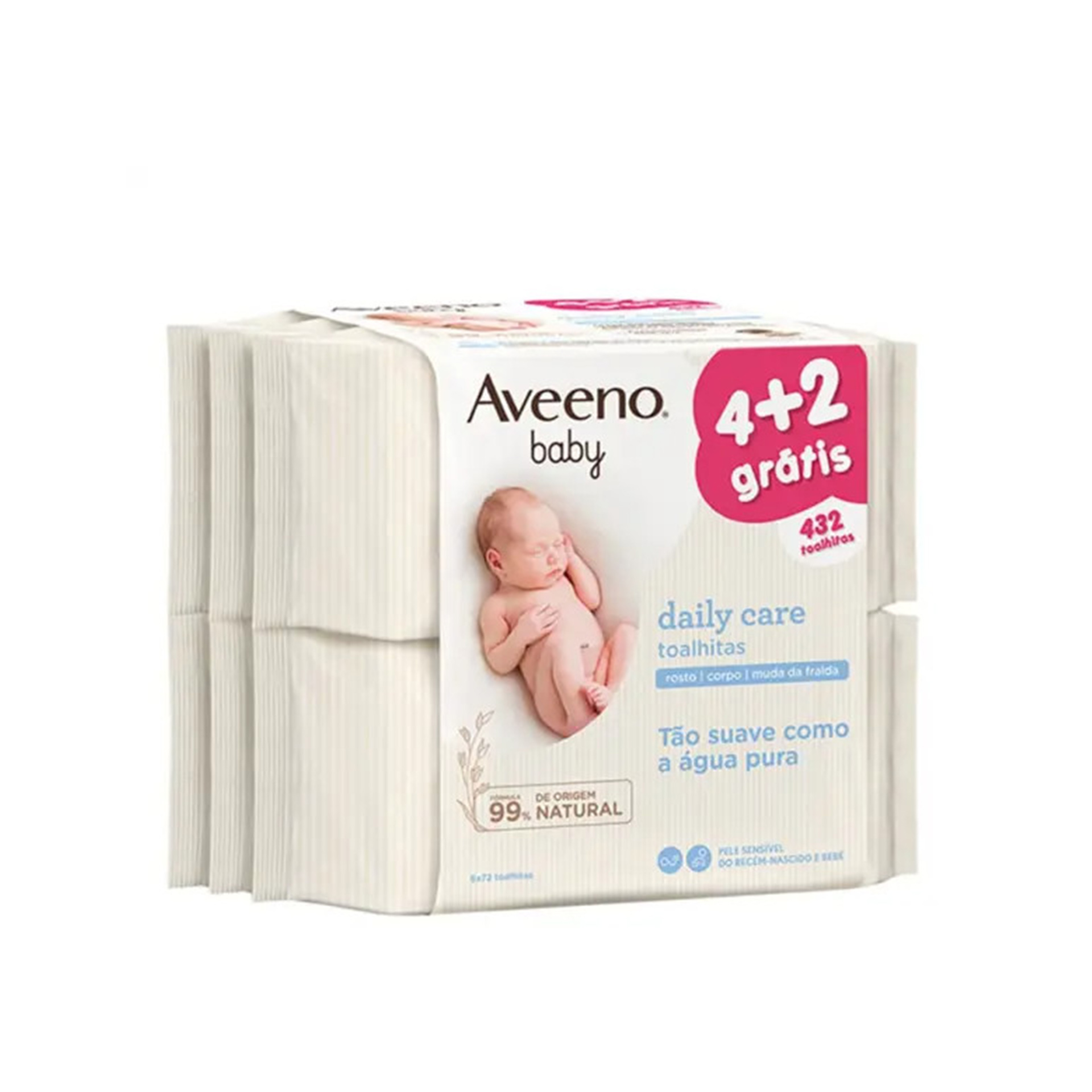 Aveeno Baby Toalhitas Limpeza 6x72 Un.