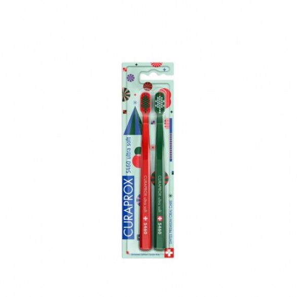 Curaprox CS 5460 Escovas de Dentes Ultra Suave Edi��o Natal Duo