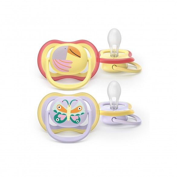 Philips Avent 2 Chupetas Eco UltAir Deco 0-6M Rosa X2 Philips Avent 2 Chupetas Eco UltAir Deco 0-6M Rosa X2