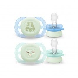 Philips Avent 2 Chupetas Eco UltSta Nt 0-2M Azul