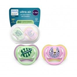 Philips Avent 2 Chupetas Eco UltAir Deco 6-18M Rosa