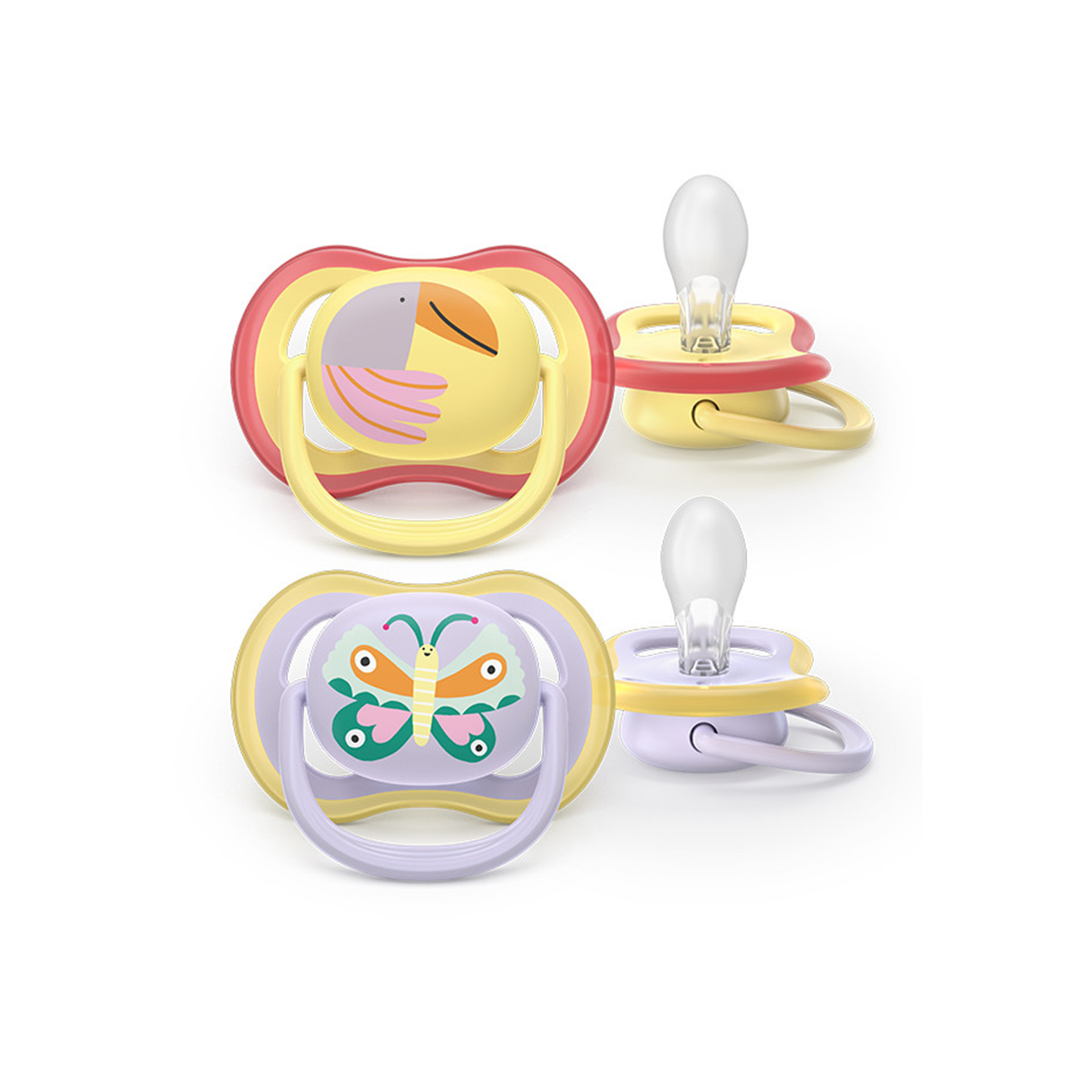 Philips Avent 2 Chupetas Eco UltAir Deco 0-6M Rosa X2