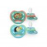 Philips Avent 2 Chupetas Eco UltAir Deco 6-18M Azul Philips Avent 2 Chupetas Eco UltAir Deco 6-18M Azul