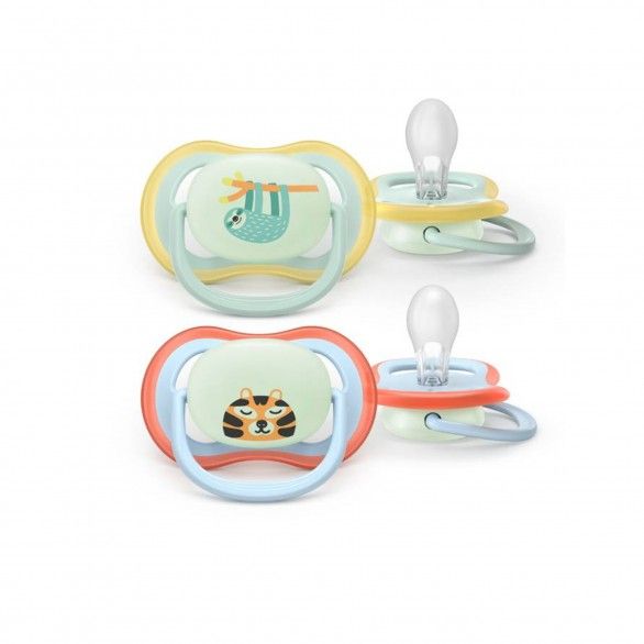 Philips Avent 2 Chupetas Eco UltAir Night 0-6M Azul Philips Avent 2 Chupetas Eco UltAir Night 0-6M Azul