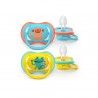 Philips Avent 2 Chupetas Eco UltAir Deco 18M+ Azul Philips Avent 2 Chupetas Eco UltAir Deco 18M+ Azul