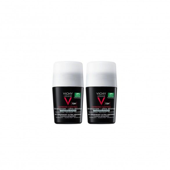 Vichy Pack Homme Desodorizante Roll-On 72h 2x50ml | 50% 2a Unidade | Antitranspirante Intenso