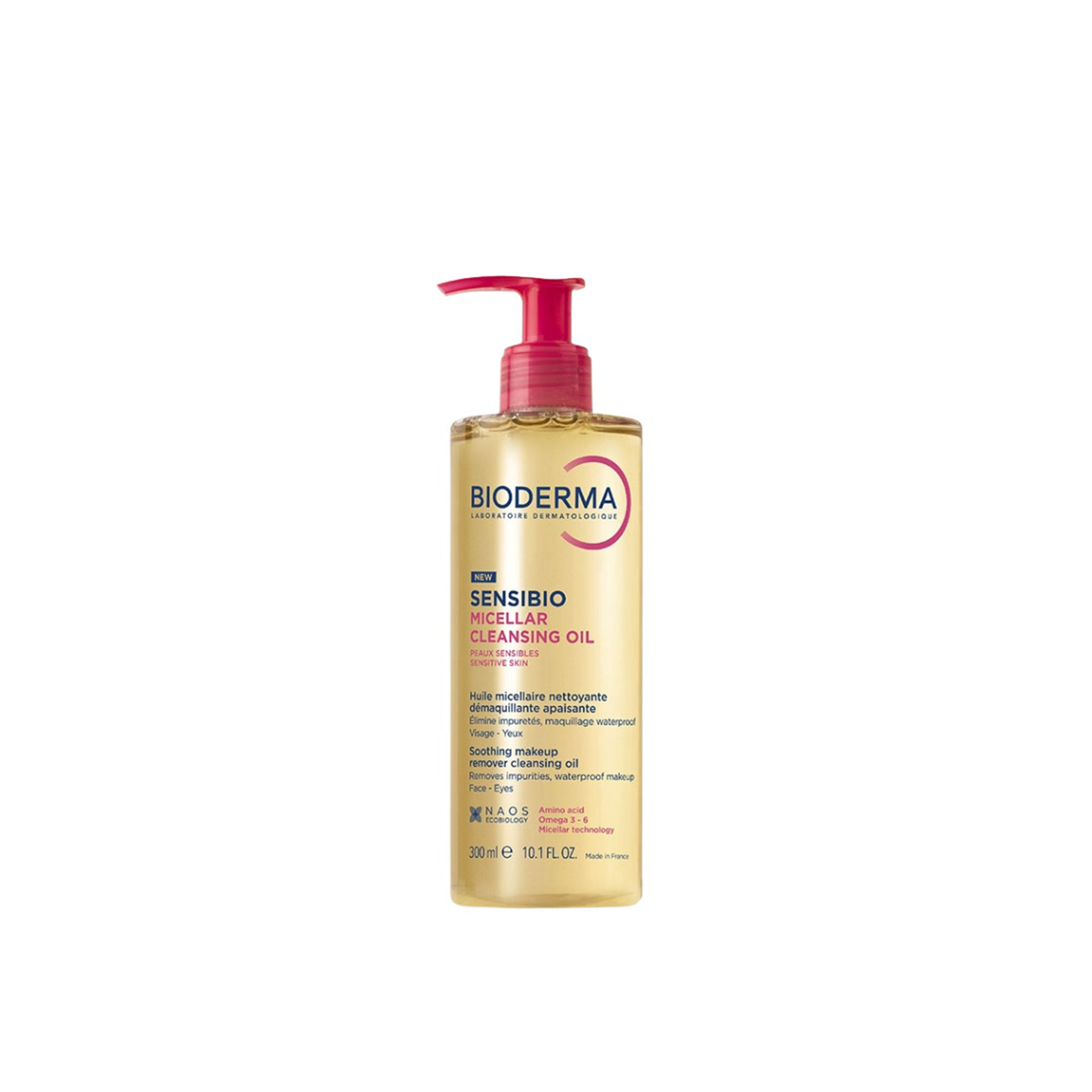 Bioderma Sensibio Óleo de Limpeza Micelar 300ml | Remove 98% Maquilhagem à Prova de Água