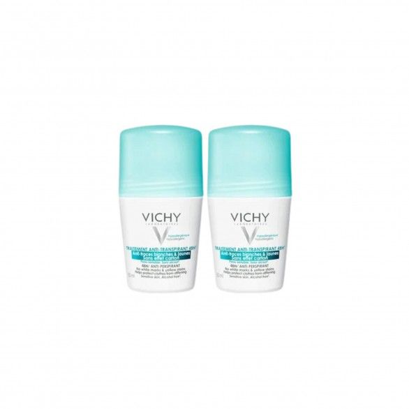 Vichy Pack Antitranspirante Antimanchas Roll-On 48H 2x50ml | Protege a Roupa