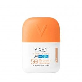 Vichy Capital Soleil UV Aqua Fluido Hidratante com Cor FPS50 Claro 50ml
