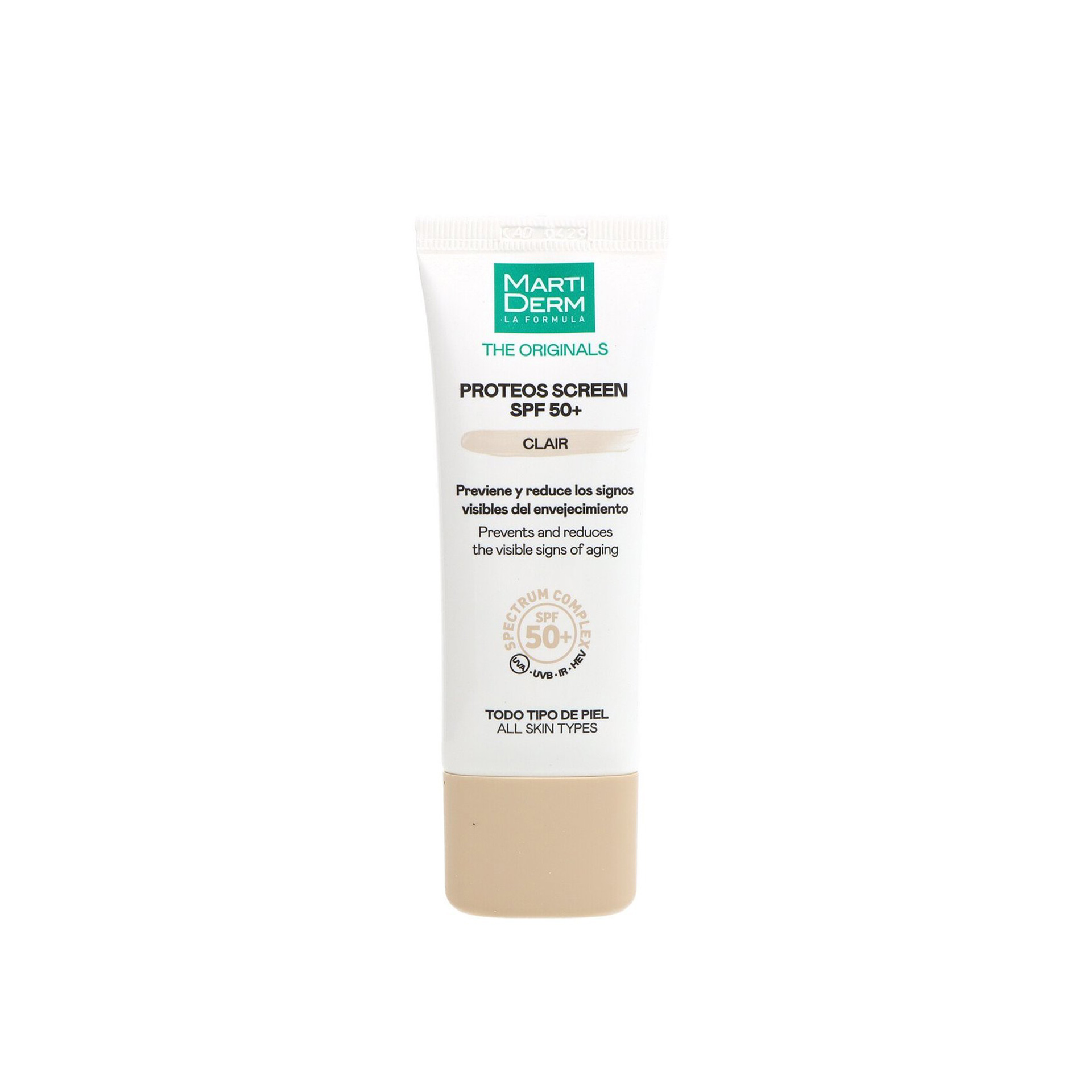 Martiderm Proteos Screen Creme Facial Tom Claro SPF50+ 40ml