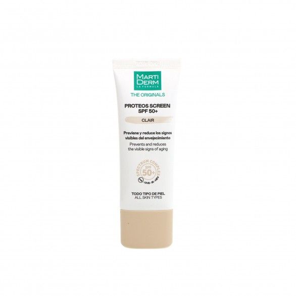 Martiderm Proteos Screen Creme Facial Tom Claro SPF50+ 40ml Martiderm Proteos Screen Creme Facial Tom Claro SPF50+ 40ml