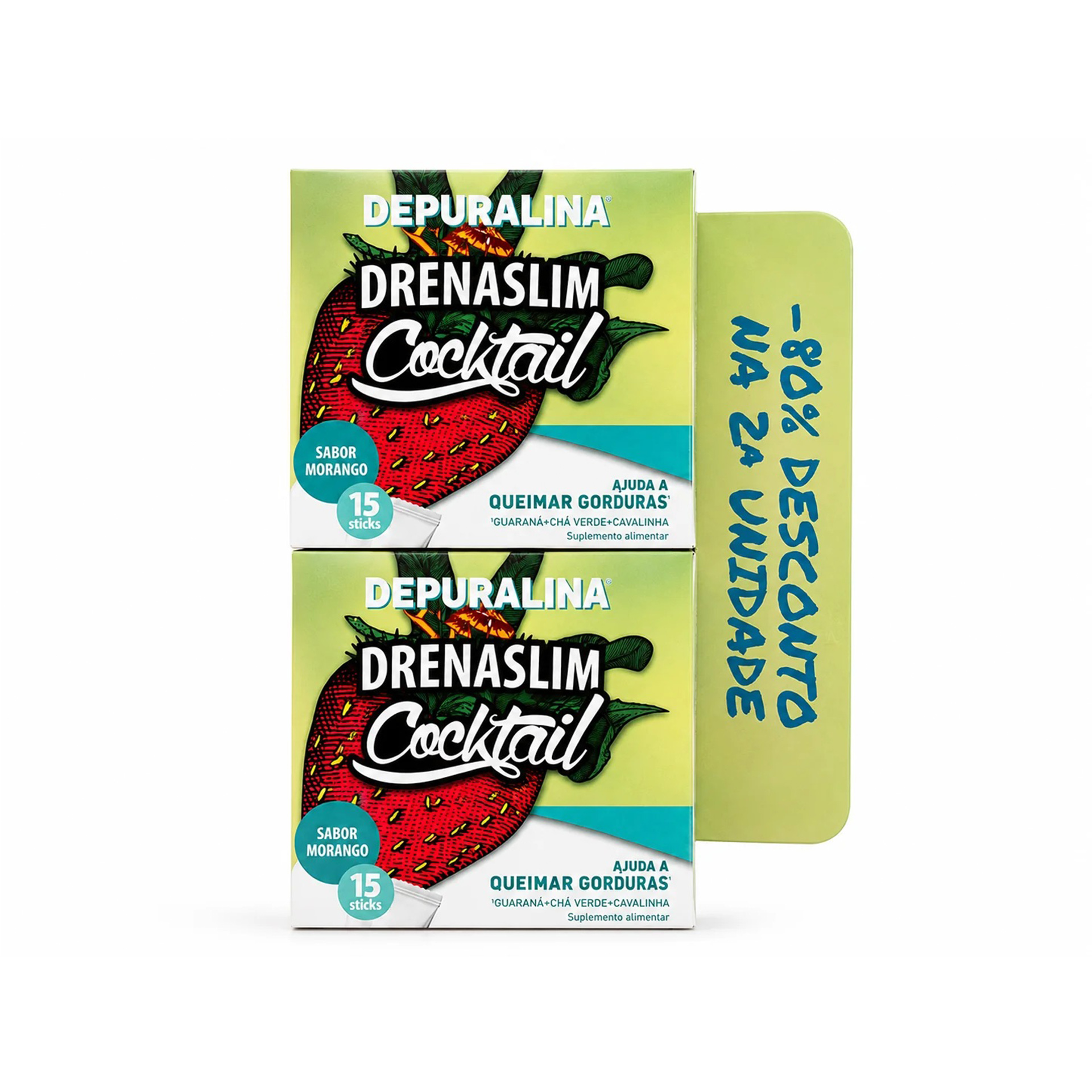 Depuralina Drenaslim Cocktail Pack Duplo 2x15 Sticks